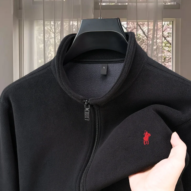 

Модный осенне-зимний новый высококачественный мужской брендовый кардиган Paul с изысканной вышивкой на молнии, двусторонняя бархатная теплая куртка, топ