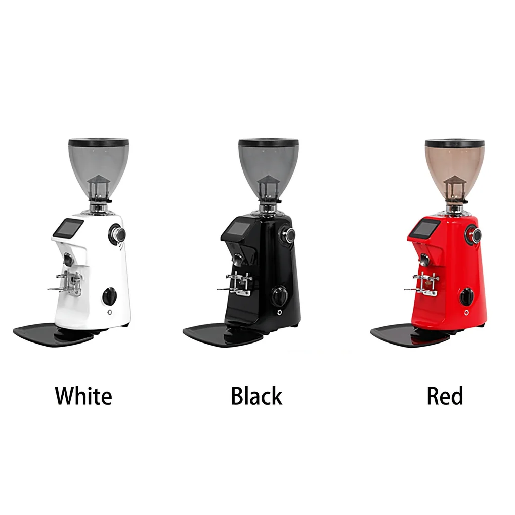 Automatic Espresso 74mm Titanium Flat Burr Coffee Grinder with LCD Screen Heavy Duty Commercial Use High Level for