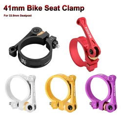 41mm Aluminum Alloy Bike Seat Saddle Pipe Clip Quick Release QR Folding Bicycle Seatpost Clamp For 33.9mm Seat Post