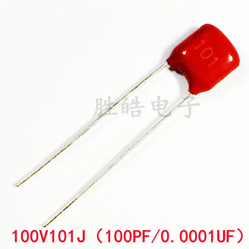 

20piece Good Quality 100V101J 5%100PF Pitch=5mm NEW 0.1NF 100V 101 101J CBB Polypropylene Film Capacitor DIP