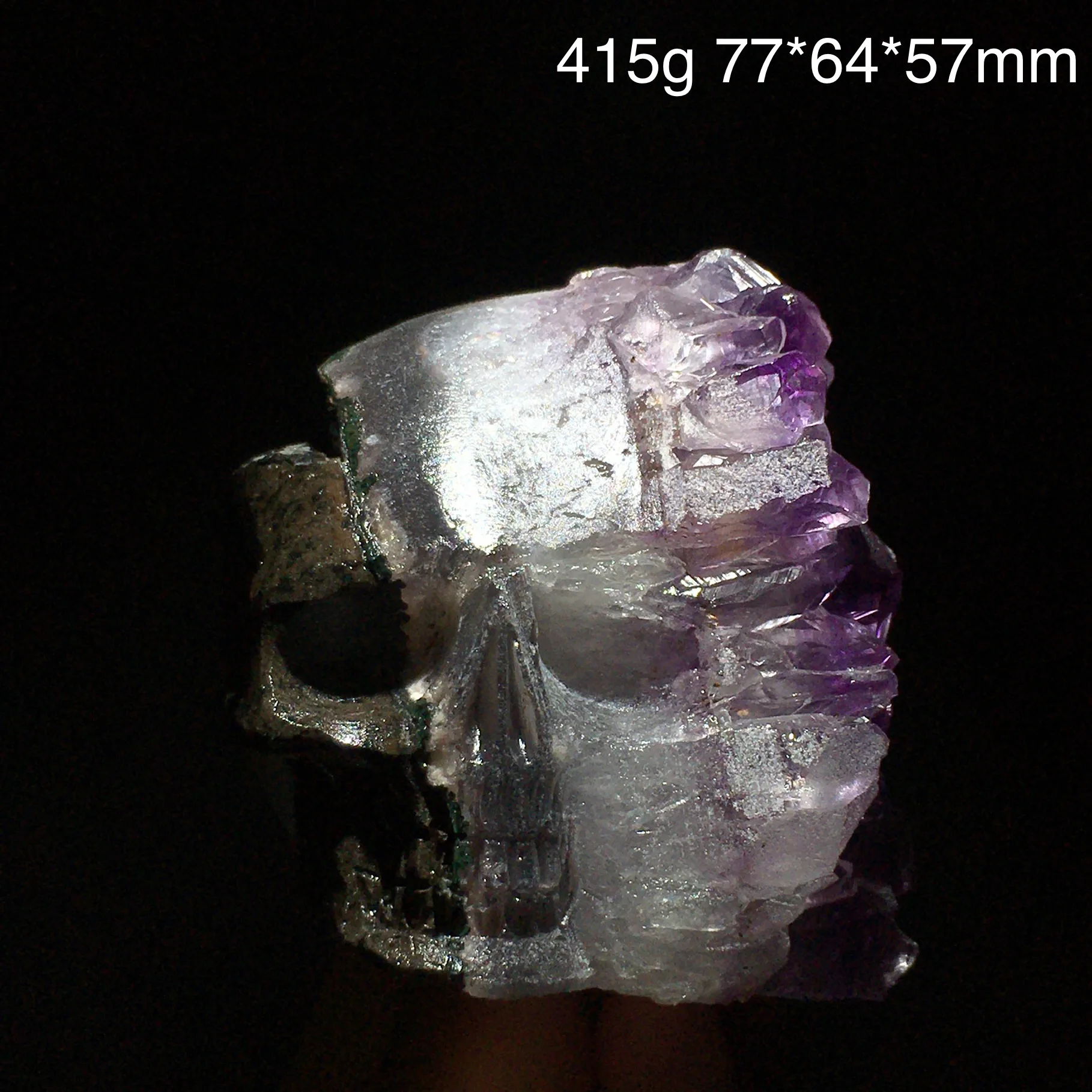 Crystal Natural Amethyst Cluster Skull Carved Healing Living Minerals Gemstone Minerals Room Decoration Indie Home Aquarium