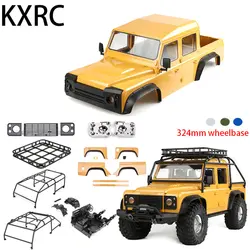 324mm Wheelbase 4 Doors Pickup Truck Body Shell for 1/10 RC Crawler Car Traxxas TRX4 Defender Bronco AXIAL SCX10 RC4WD D90 Part