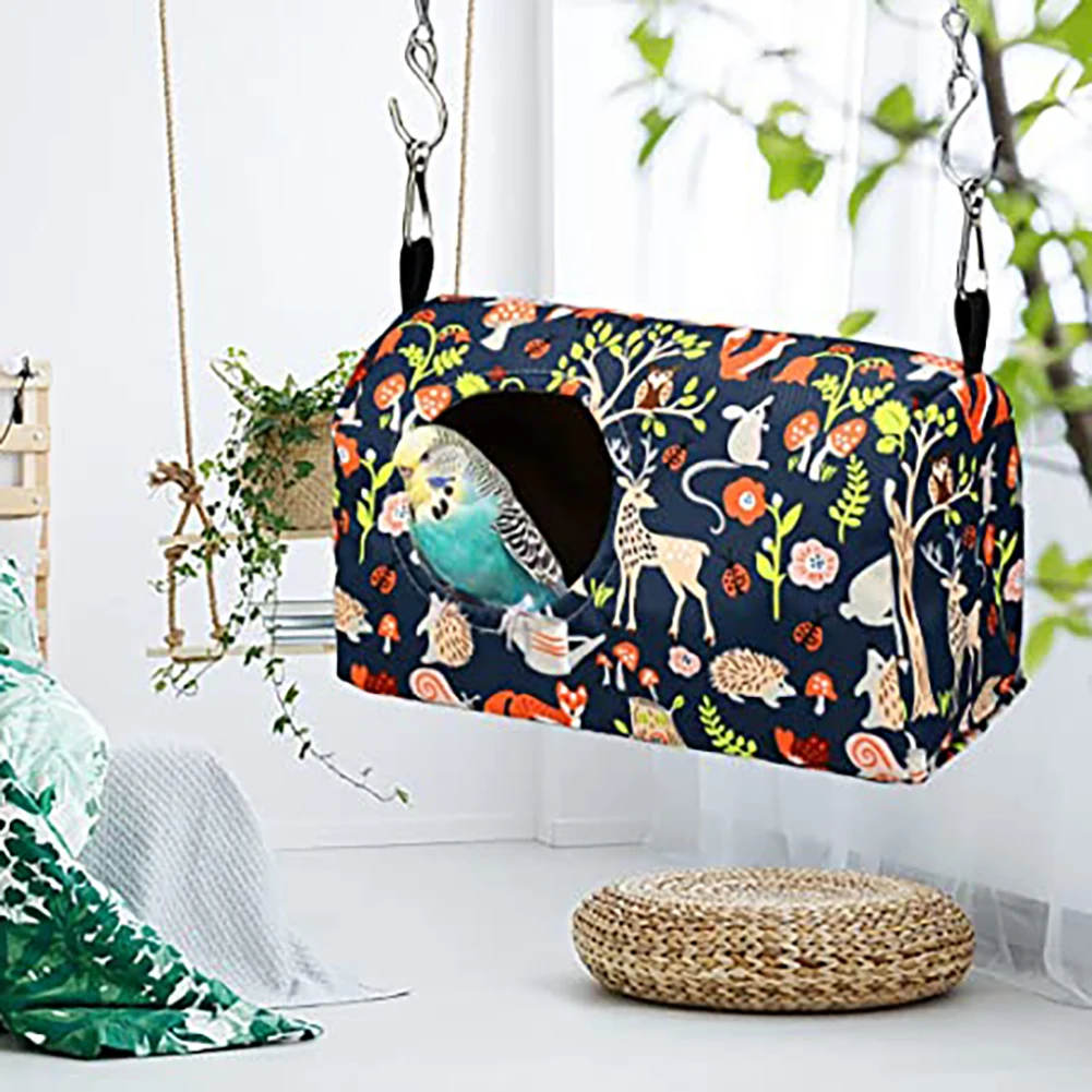 

Bird Nest House Parrot Hanging Hammock Sleeping Bed Washable Pet Parrots Hanging Snuggle Cave Happy Hut For Parakeet Cockatiel