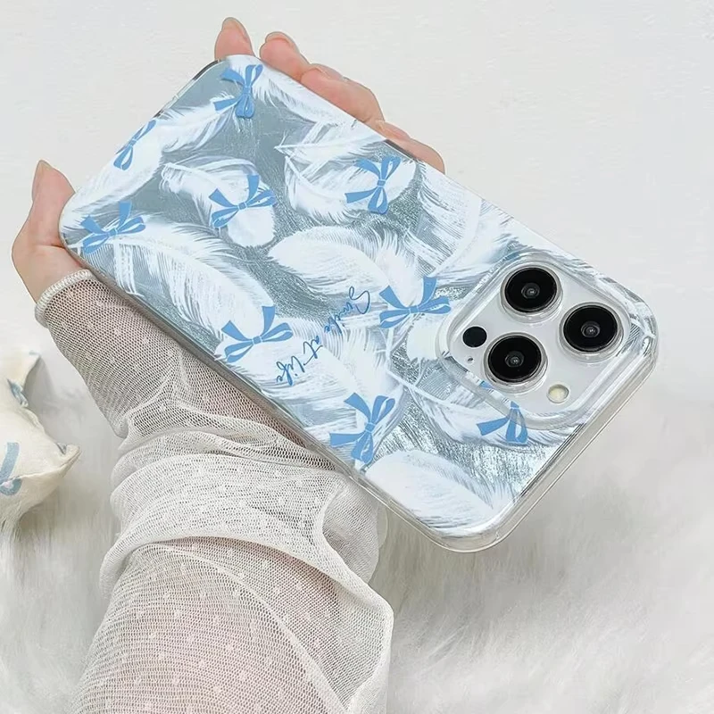 Cute Pink Bowknot Print Phone Case For Samsung Galaxy A55 A54 A53 A34 A15 A35 S25 S24 S23 Ultra S22 S21 Plus S20 FE Cover - náhled 5