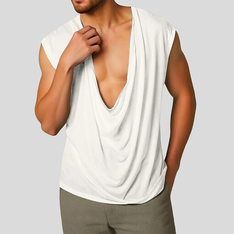 Image of Neue Sommer männer Dünne Gym Tank Tops Freizeit Beliebte Ärmellose Sportwear Mode Lose Einfarbig Bodybuilding Weste S-2XL