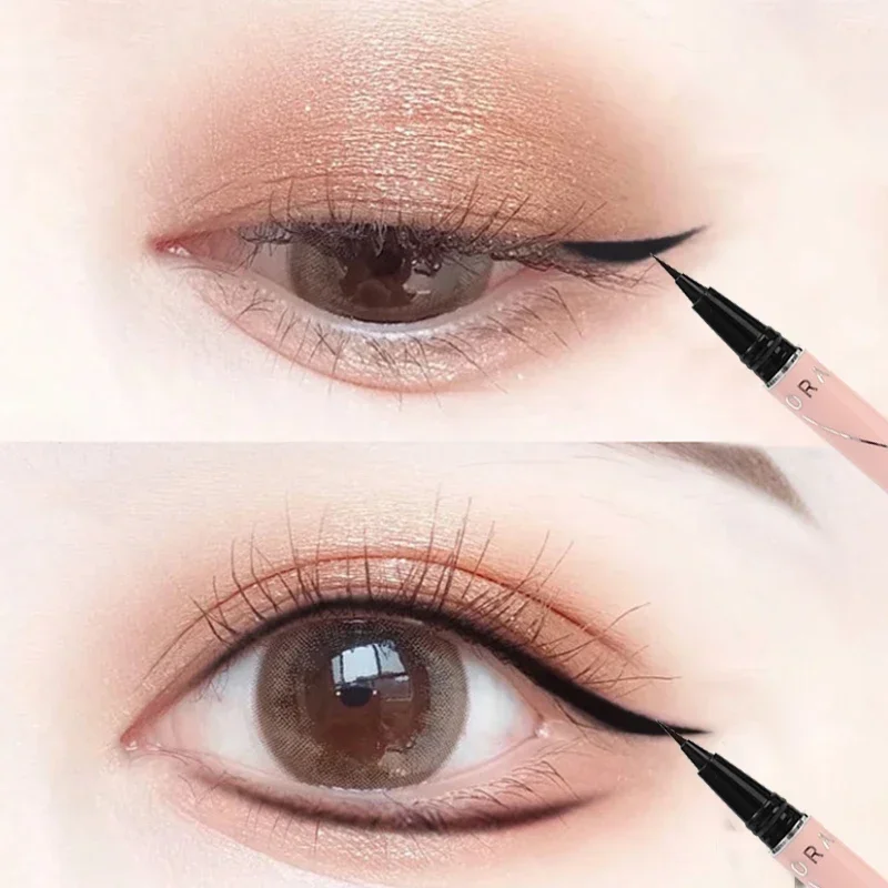 5 kolorów wodoodporny liner do oczu trwały brązowy czerwony czarny matowy szybkoschny kot makijaż oczu płynny Eyeliner ołówek kosmetyczny