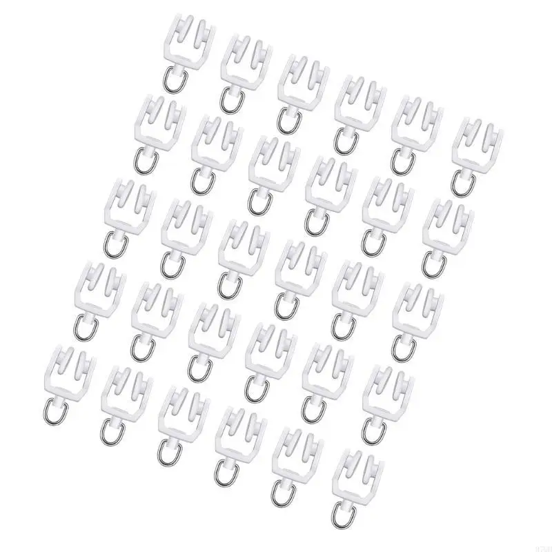 

97QD 30pcs Curtain Pulleys Curtain Track Rollers set for Enhances Performances