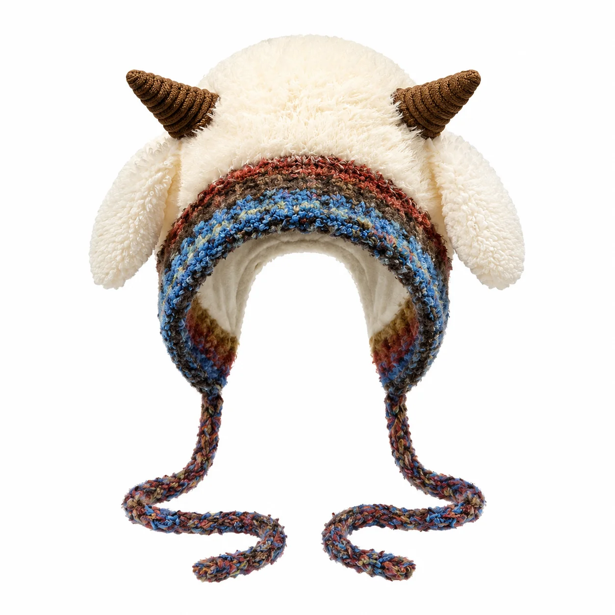 Adults Beanie Winter Horn Hat Cute Squeaky Ear Fleece Lined Warm Knitted Cap for Cold Weather Outdoor School Daily Wear
