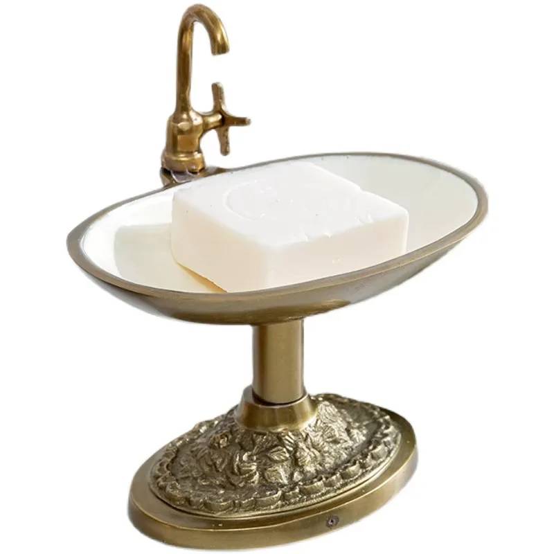 

Vintage creative brass soap box, bathroom washbasin, jewelry rack, soap holder
