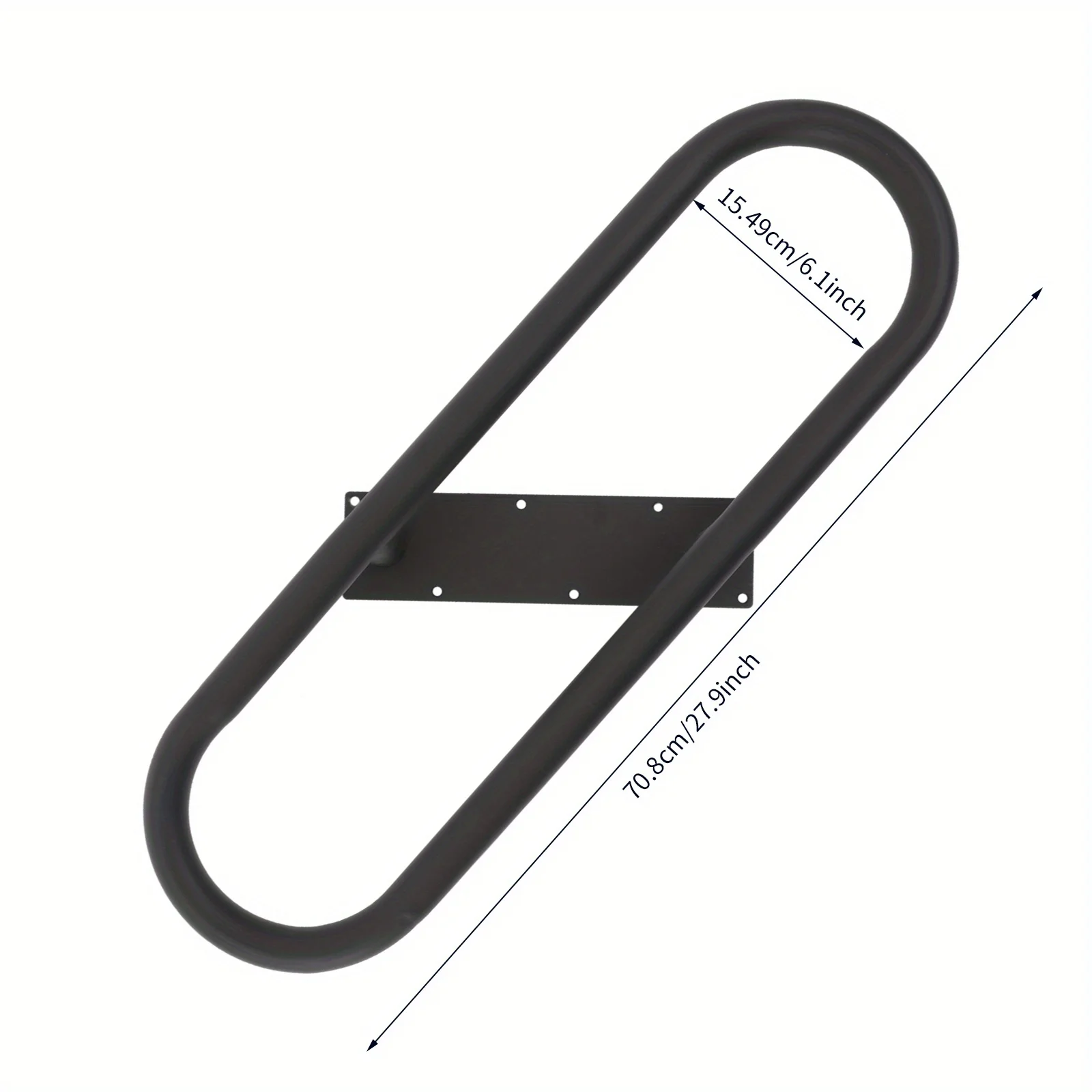 Oval Wall Mounted Armrest (1-3 Levels) - Black, , , Used for A Long Time, Suitable for 1-3 Steps