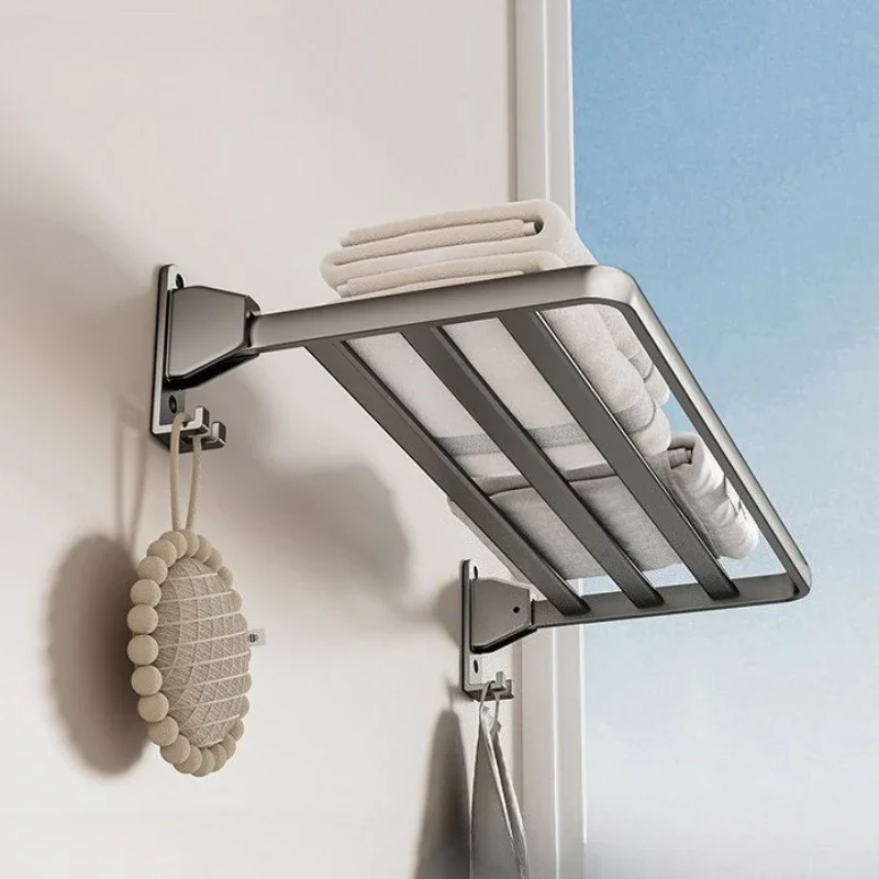 Folding Hanging Clothes Dryer Portable Metal Wall Clothes Horse Space Saving Balcony Shoes Racks Home Bathroom Storage Rack view 5
