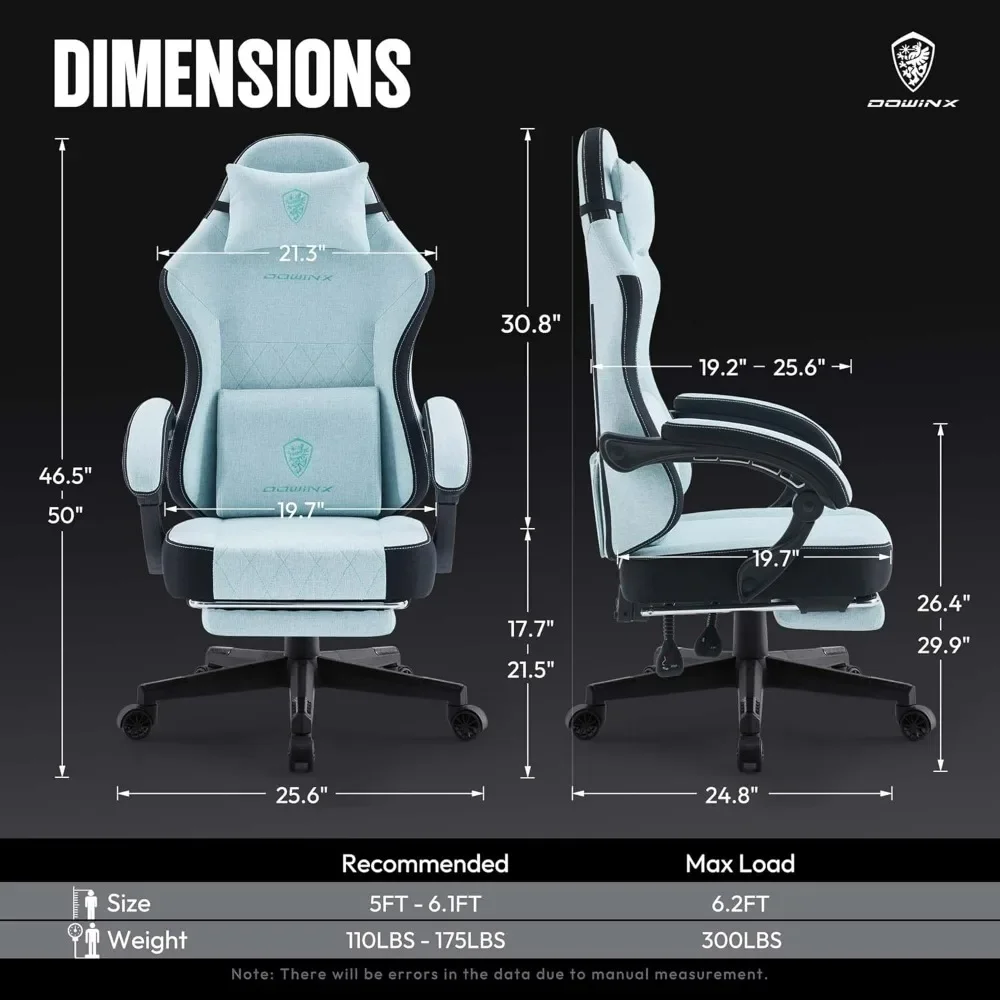 Office chair.Gaming Chair Fabric with Pocket Spring Cushion, High Back Ergonomic Computer Chair with Footrest for Adults,Massage