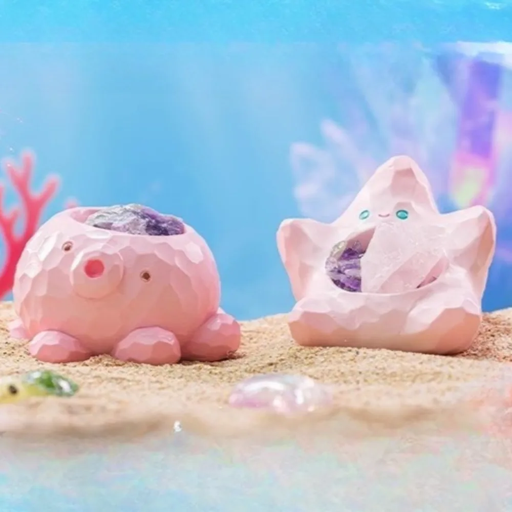 Blue Sea Crystal Spirit Series Crystal Mini Blind Box Car Desktop Decoration Decompression Mysterious Box Surprise Cartoon Gift