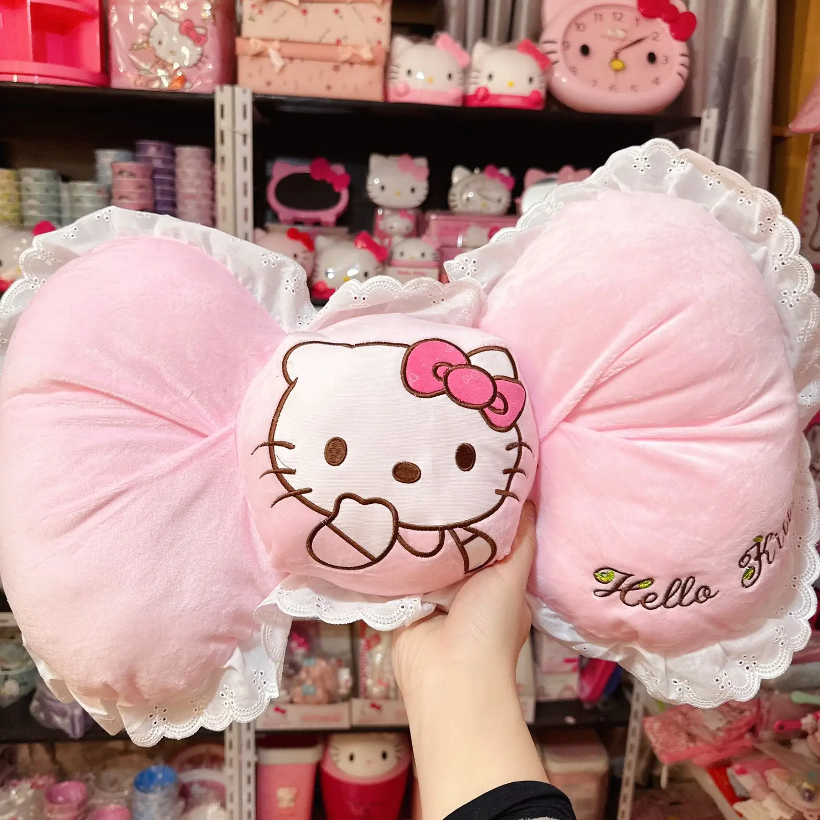 hello-kitty-lace-candy-modeling-plush-hug-pillow-embroidery-pattern-cushion-lumbar-support-plush-stuff-toy-birthday-gift-friend