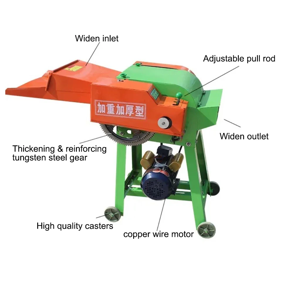 Mangime per animali Mucca Pecora Fieno Erba Chopper Macchina Mais Paglia Silage Stuff Cutter Machine