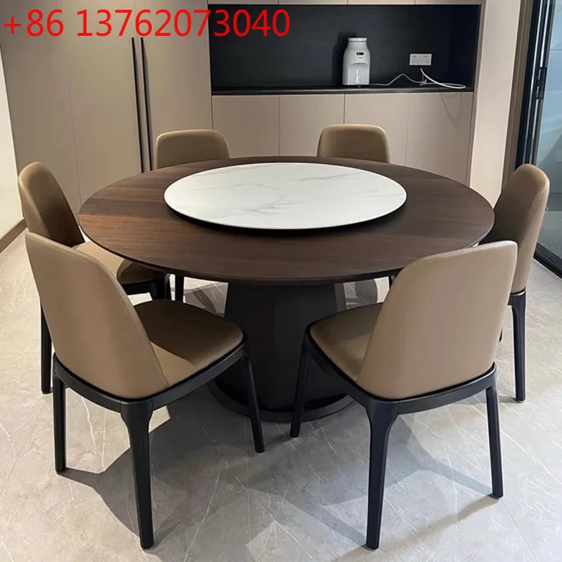 

Скандинавский круглый обеденный стол из цельного дерева, итальянский минималистичный современный круглый обеденный стол для дома, небольшой квартиры