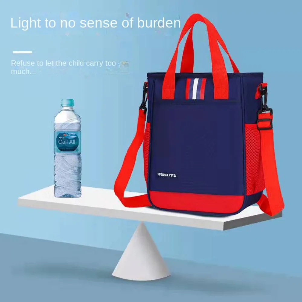 A4 Student Tutorial Bags Shoulder Bag Multi Pocket Primary School HandBag Multi-functional Large Capacity Casual Study Tote Bag