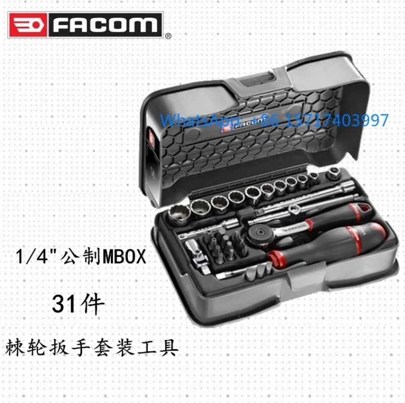 Facom "square, Metric Sleeve Ratchet Wrench Combination Set Tool R.l. 161-5p12