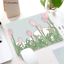 Kleine Muis Pad Groen Leuke Mousepad Kawaii Kat En Konijn Cartoon Laptop Tapijt Gaming Toetsenbord Tafel Mat Mause Pc Desk mausepad