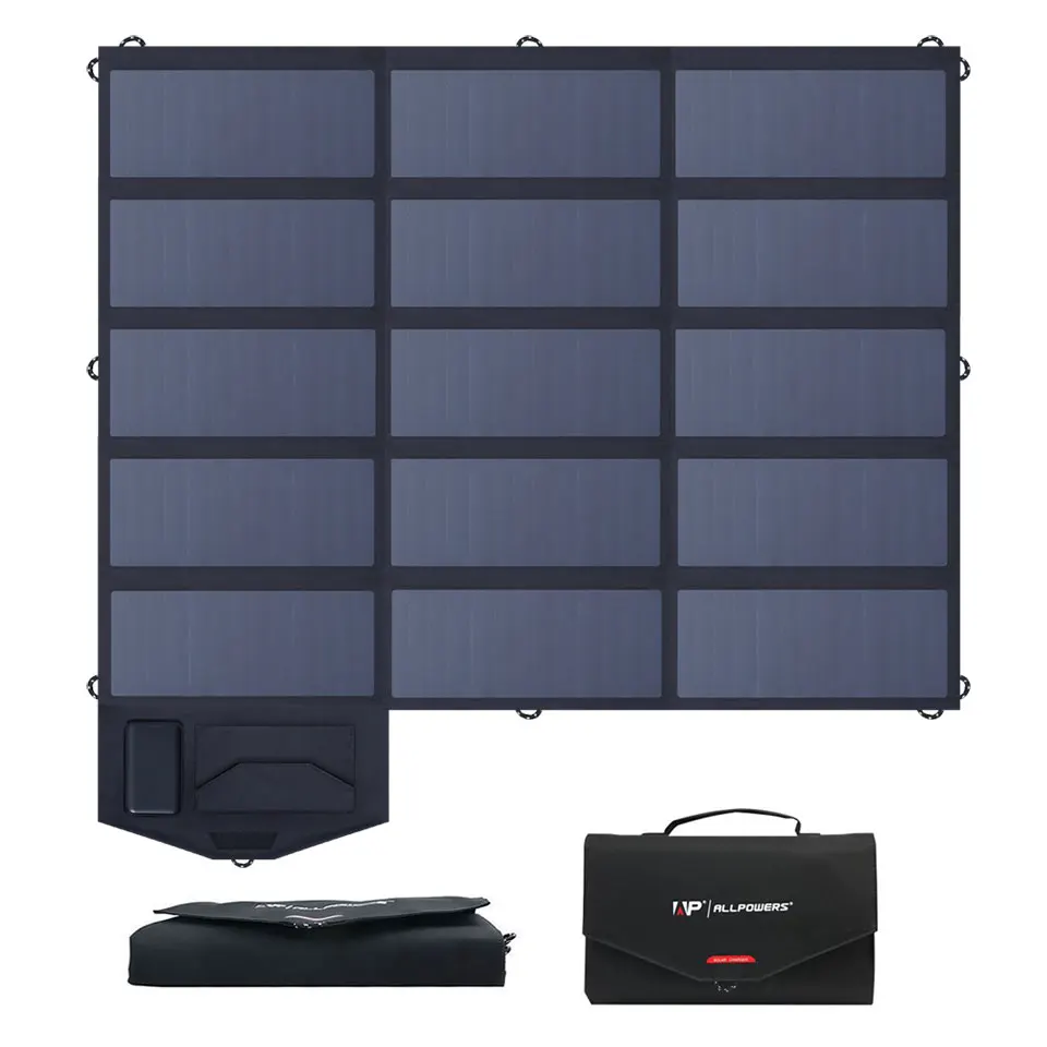 Allpowers Folding Solar Panel 18V 100W Portable Outdoors Solar Charger For Camping
