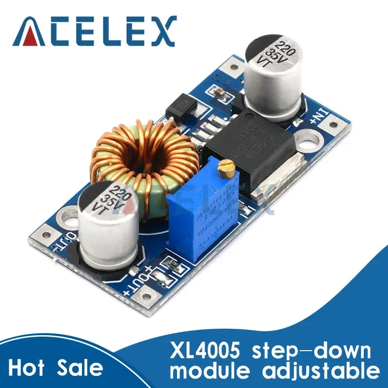 XL4005 DSN5000 Beyond LM2596 DC-DC adjustable step-down 5A 75W power Supply module Large current Large power