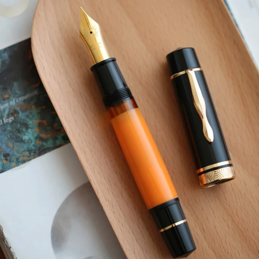 

For MAJOHN Hot Sell New P139 Expedition Fever Class Full Copper Piston Pen - Large No.8/6 Nib, Luxury Retro Resin Fluent Writing