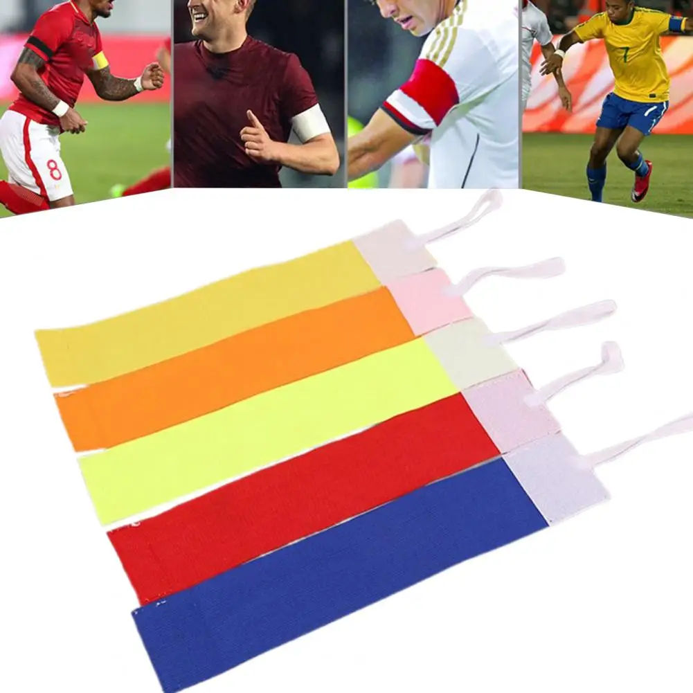 

Basketball Captain Armbands Premium Soccer Captain Armbands 5-pack Vibrant Color Super Soft High Elasticity Ideal for Football