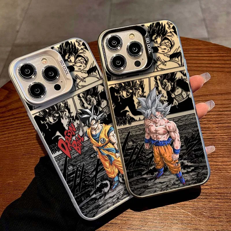 

Fun D-Dragon Ball Saiyan Cover For iPhone 17 16 15 14 13 12 11 Air Pro Max Plus Mini Colorful Silver Phone Case