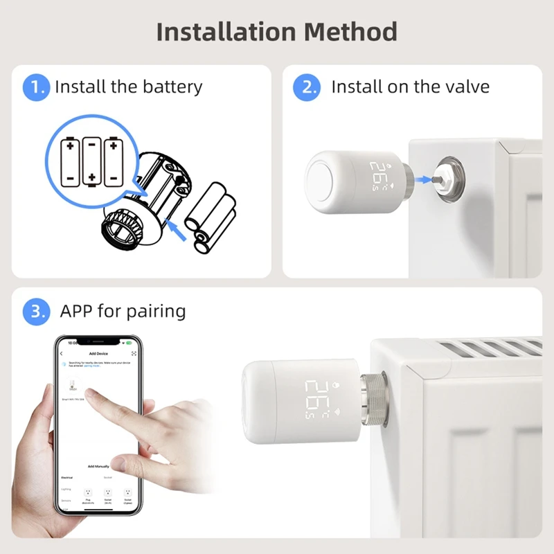 Tuya Wifi Smart TRV Thermostatic Radiator Valve Thermoregulator For Home Heating Smart Life
