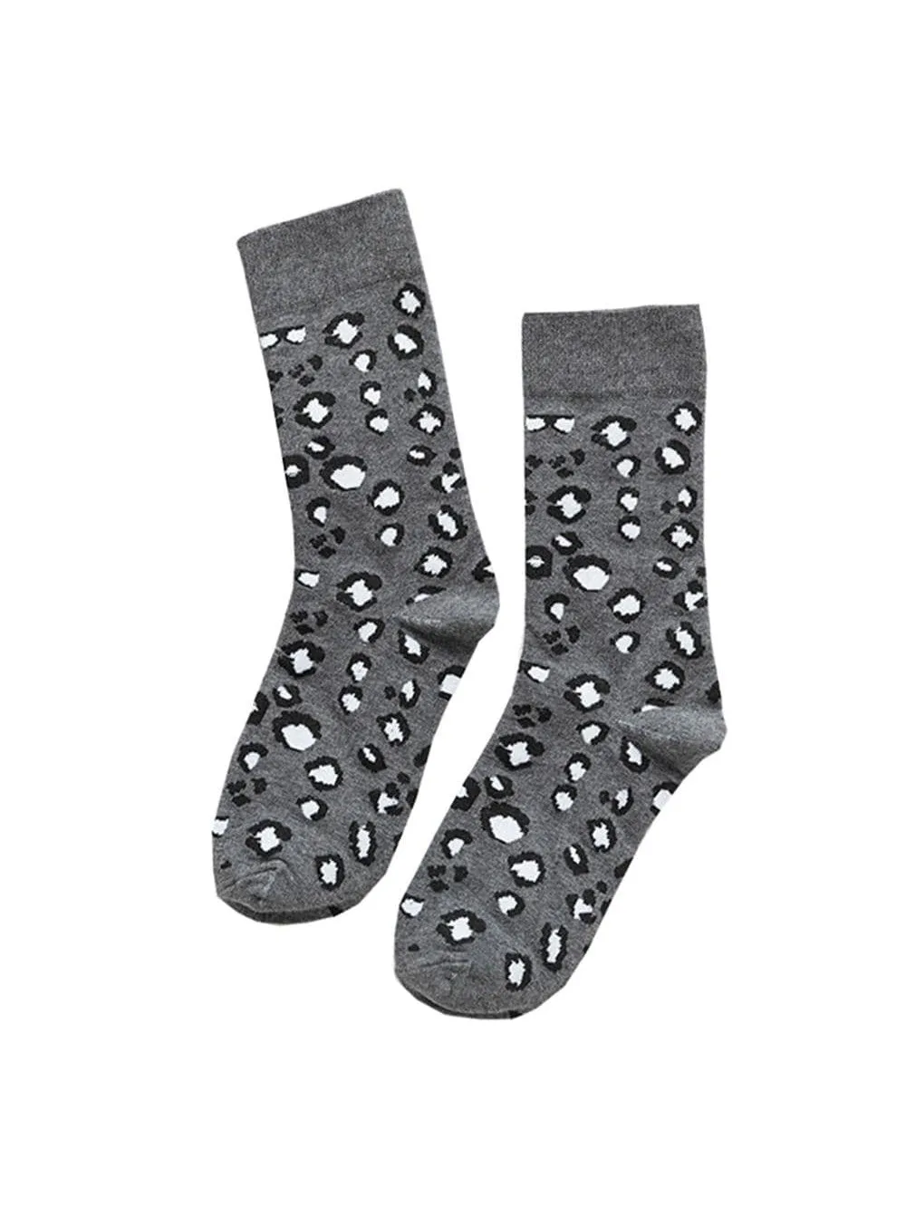 5Pairs Fashion Women Socks Leopard Print Spring Autumn High Street Popular Cute Socks Sexy Wild Trendy Animal Long Warm Sokken