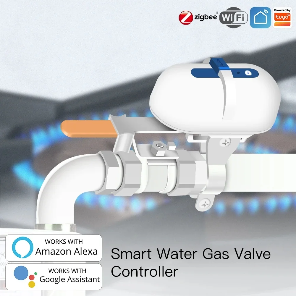 

Tuya ZigBee/WiFi Smart Valve Water/Gas Valve Controller APP Voice Remote Home Automation Control Work For Alexa Google Assistant