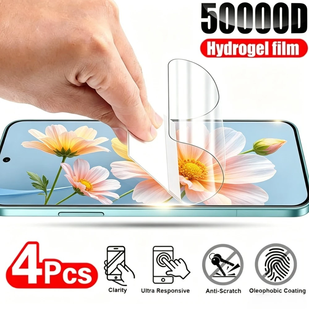 

4Pcs Ultra Clear Hydrogel Film for Poco X8 Pro Max X7 X5 X6 Pro X4 GT Screen Protector for Poco F8 F7 Ultra F7 F6 F5 Pro F4 F3