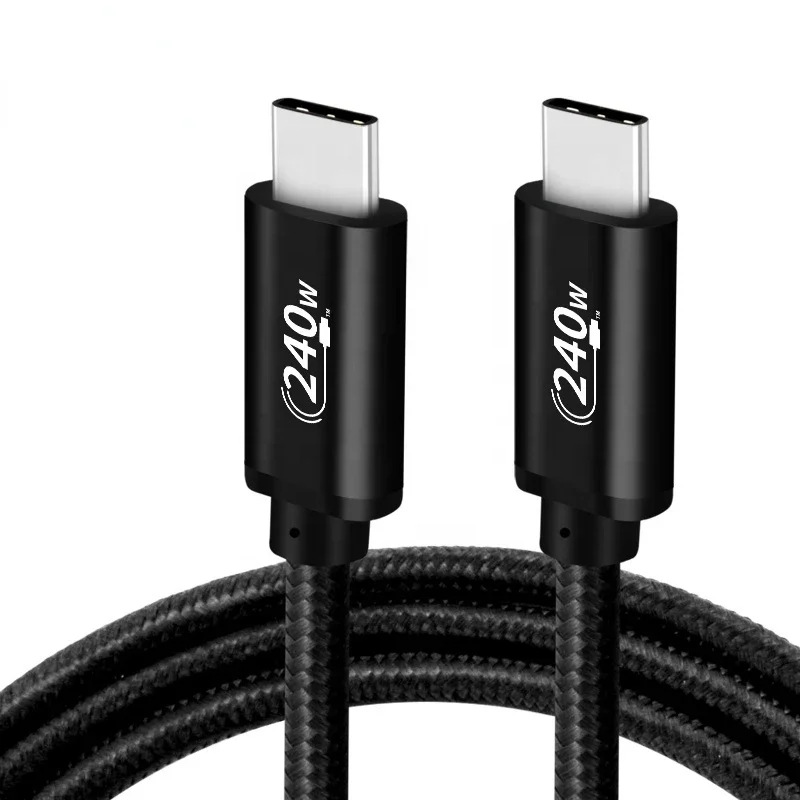 Кабель USB C к Type C, 240 Вт PD3.1, 48 В, 5 А, многофункциональный зарядный кабель для быстрой быстрой зарядки, совместимый с Thunderbolt 3