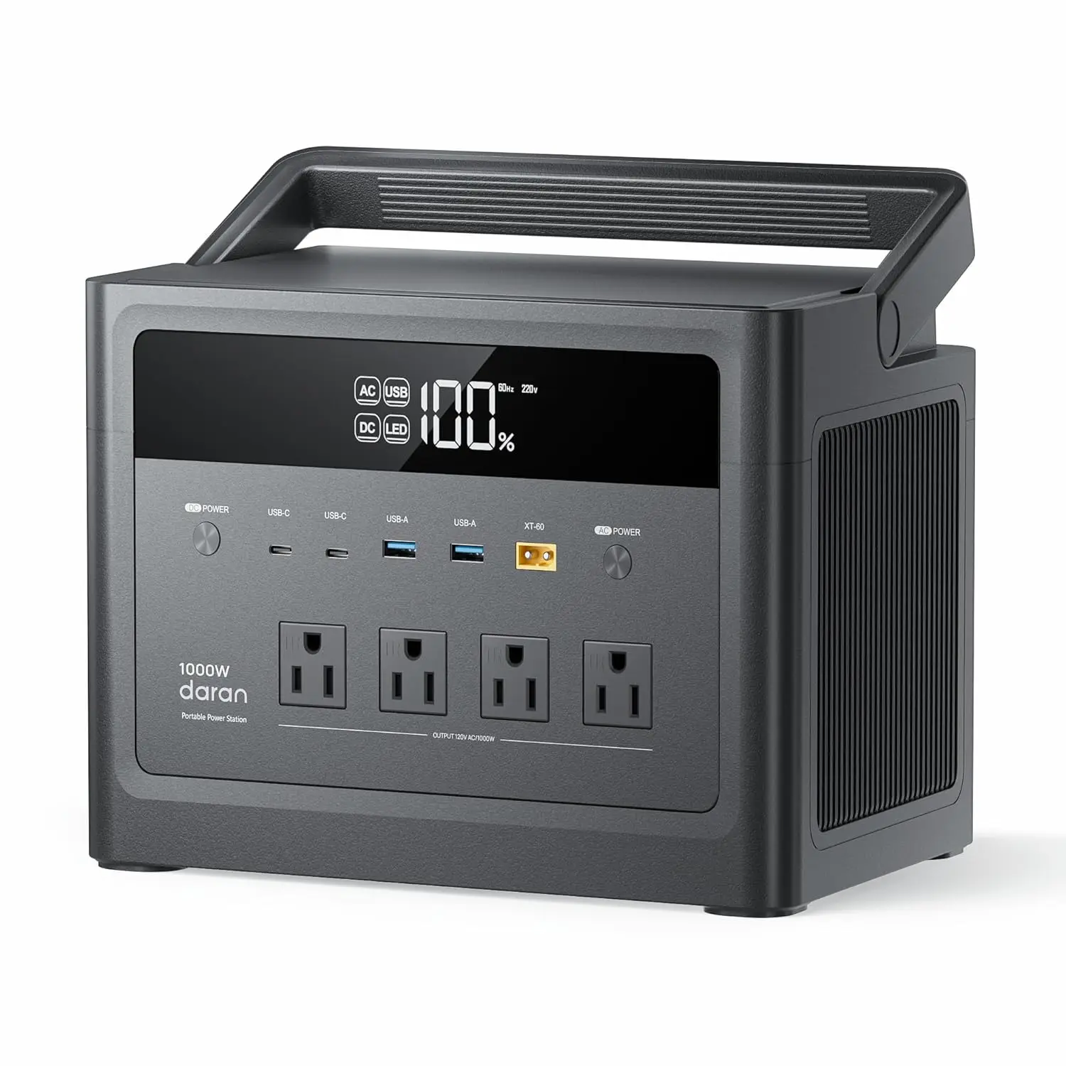 

2026 Portable Power Station 1000W (Surge 2000W), 576Wh LiFePO4 Battery Solar Generator, Power Bank 110V Pure Sine, Customized