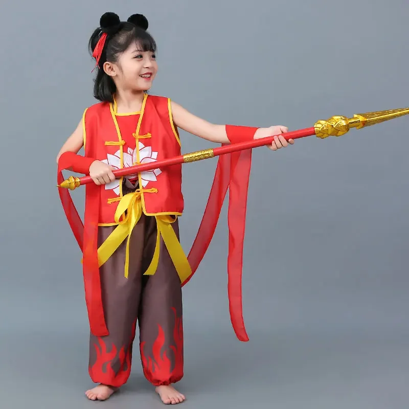 Ne zha cosplay kostüme für kinder chinesische mythologie kleidung kinder lustige halloween cosplay kostüme festival party geschenke