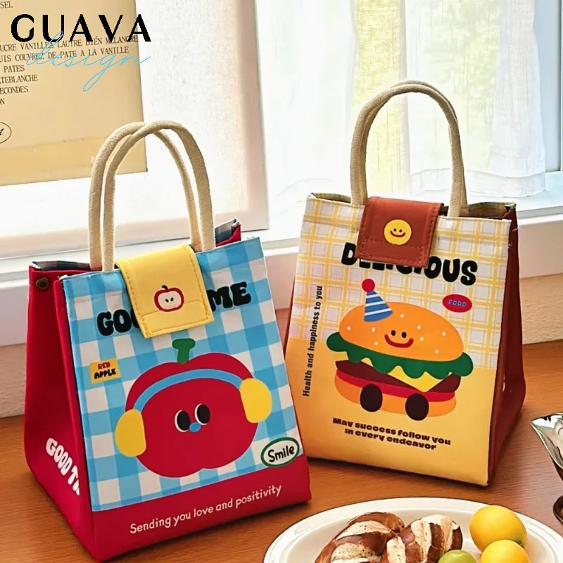

Cute Cartoon Lunch Bag For Picnic Travel Thermal Breakfast Organizer Insulated Waterproof Storage Bag Lunch Box Accessories