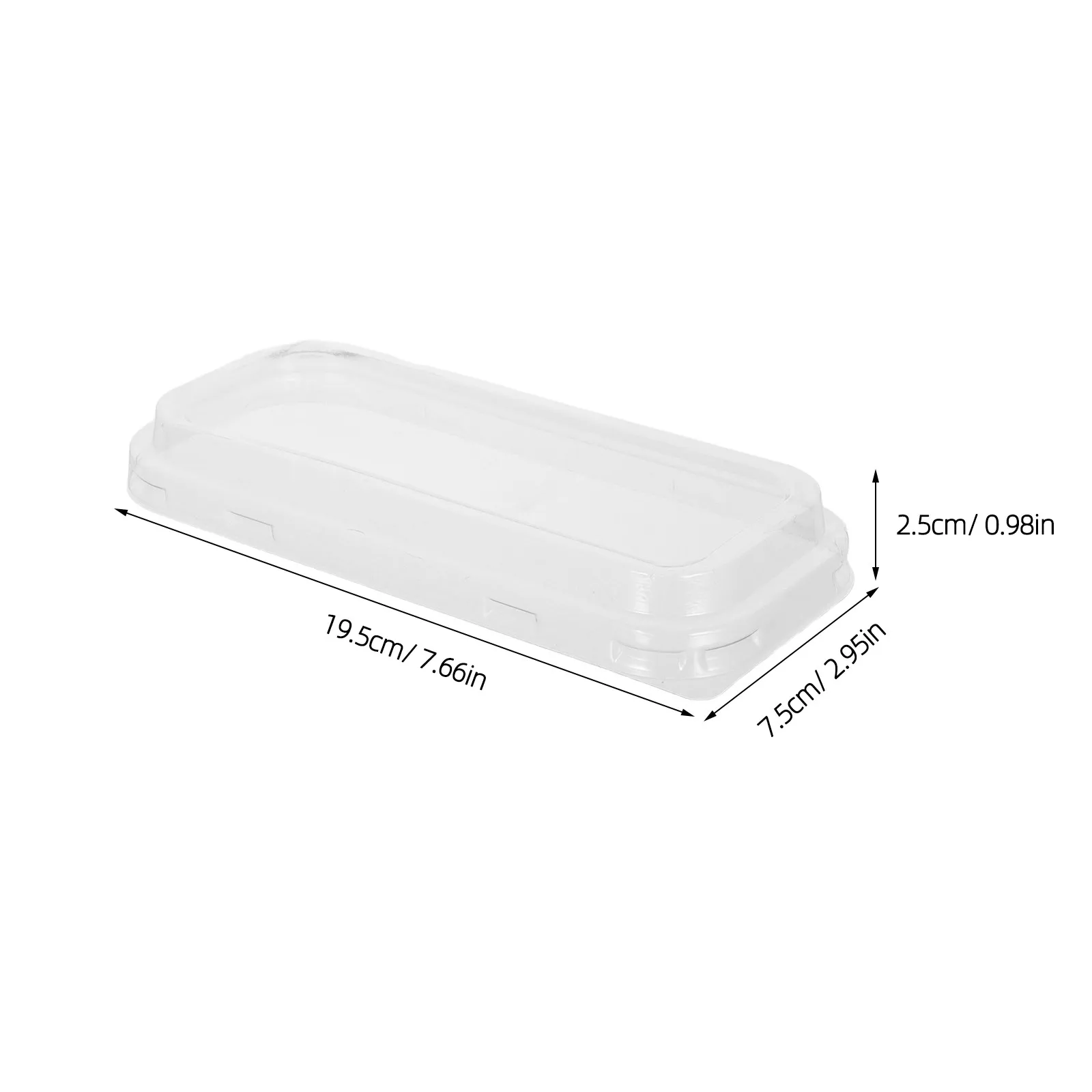 50Pcs Plastic Loaf Baking Lids - Clear Rectangular Cake Pan Covers 19.5x7.5x2.5cm Space Saving Stylish Design for Kitchen Bakery