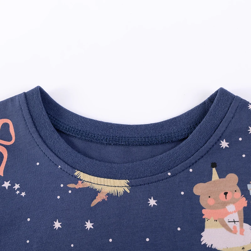 TUONXYE Kleidung für Neugeborene Mädchen Netzkleid Tier Bär und Hase Kinderkleider für Mädchen Partykleider – Detail 5