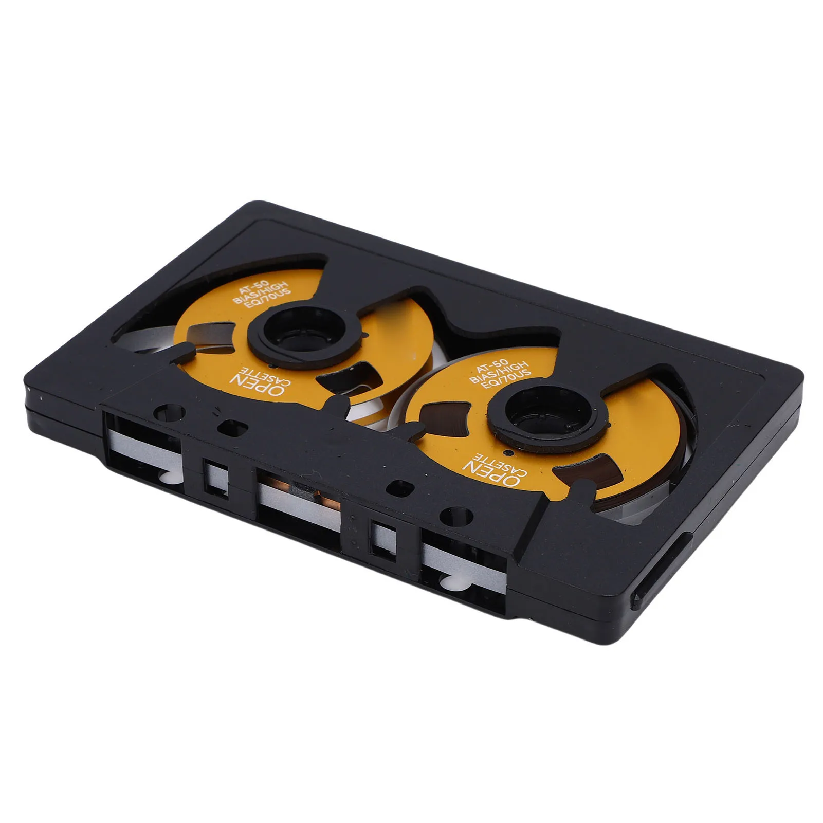 

Reel to Reel Blank Sound Cassette Tape for Music Recording Normal Bias 50 Minutes Open Type Blank Tape with Storage Box Black
