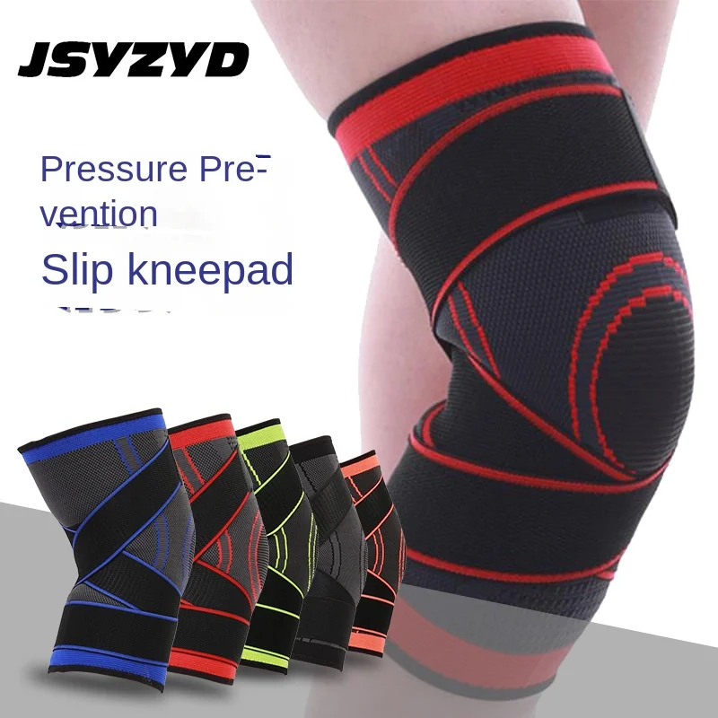 Compression Breathable Elastic Running Sports Kneecaps Fitness Warm Protective Gear Knitted Strap Kneepad