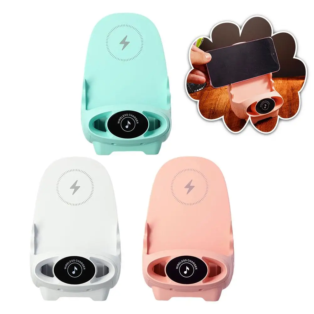 Creative Mini Chair Fast Wireless Charger Phone Stand Charging Mobile Horizontal Desktop Phone Wireless Bracket I3E7