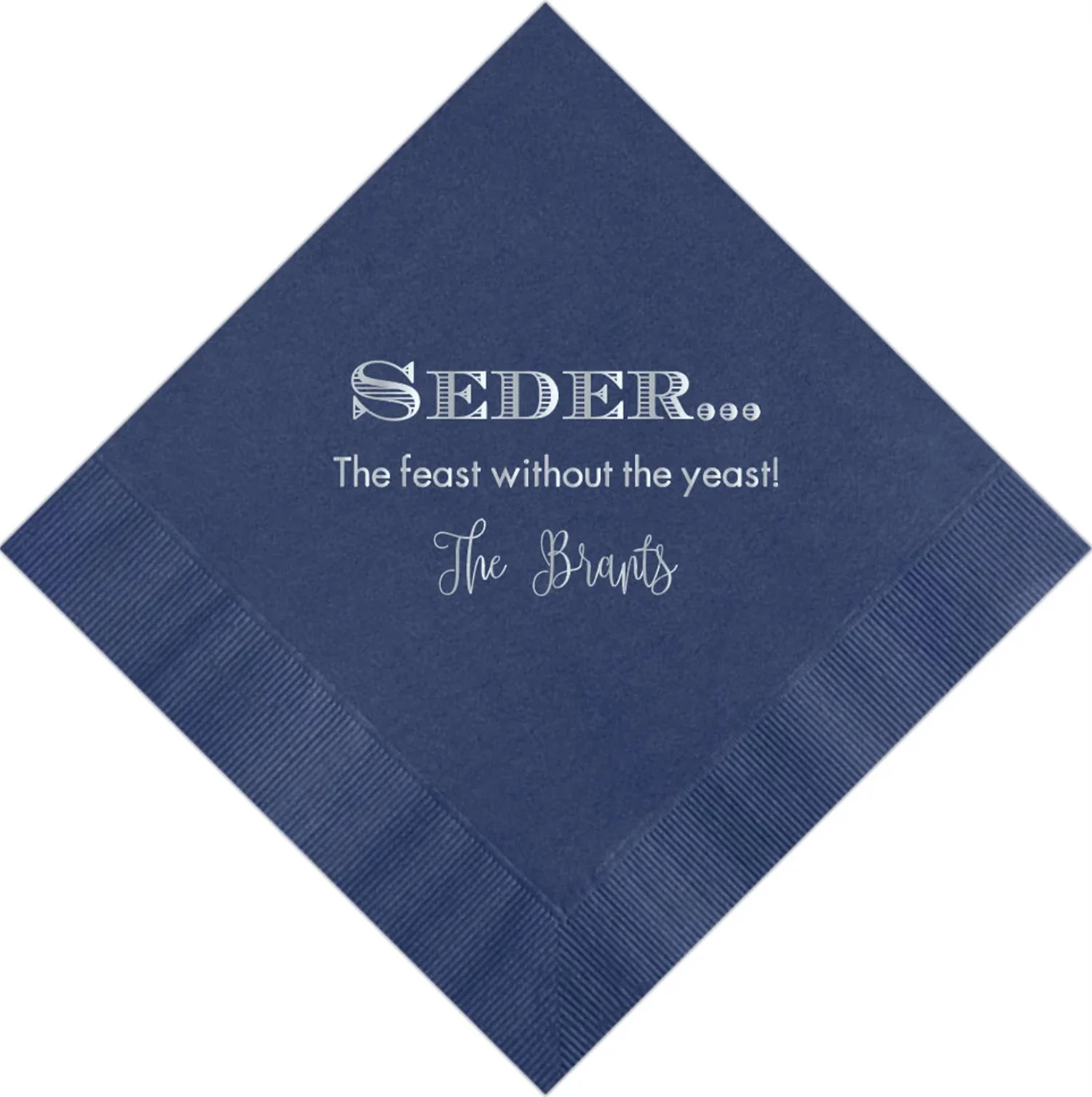 50 PCS Passover Seder Jewish Judaica Holiday Monogram Custom Personalized Napkins Paper Appetizers Bar Cocktail Luncheon Guest T