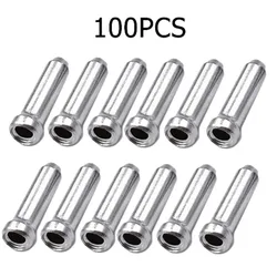 100pcs Bicycle Brake Shifter Cable Tips Aluminum Brake Line Derailleur Shift Inner Wire End Caps Tips Crimps MTB Bike Accessorie