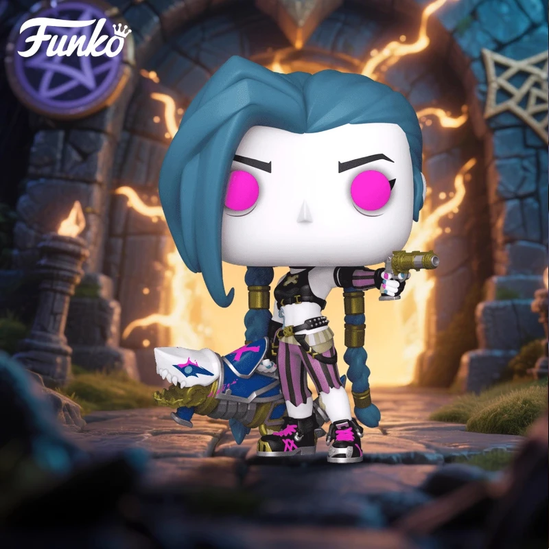 

FUNKO POP 《League of Legends: Arcane Vi, Jinx, Viktor, Кейтлин, Mel》Аниме Фишн-декорация Орнамент Модель Игрушки Коллекционная модель
