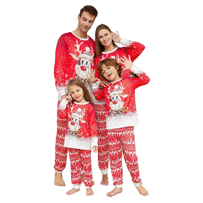 Family Christmas Matching Pajamas Set 2024 Xmas Father Mother Kids Clothes Pyjamas Mom And Daughter Son Sleepwear Pyjamas Outfit