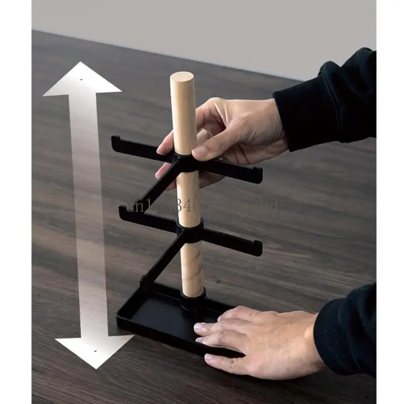 

Stable Cycling Helmet Stand Organizers For Eyewears Device Wooden Base X5QF
