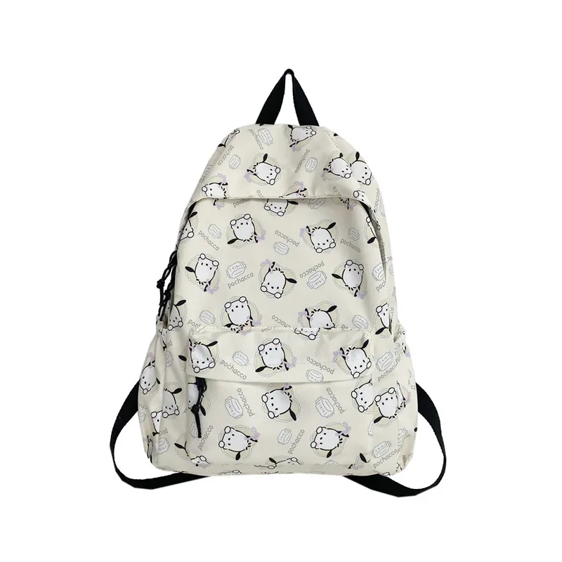 Sanrio Pacha Dog Student Schoolbag, grande capacidade mochila, desenhos animados bonitos, leve, casual, novo