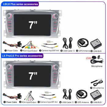 LEHX 4G 高傳真安卓 14 2 Din 車載多媒體播放器 7 吋車用收音機 GPS CarPlay DVD 適用於福特 Focus S-Max Mondeo Galaxy C-Max 8 最佳銷售 雙DIN福特蒙迪歐 - №8