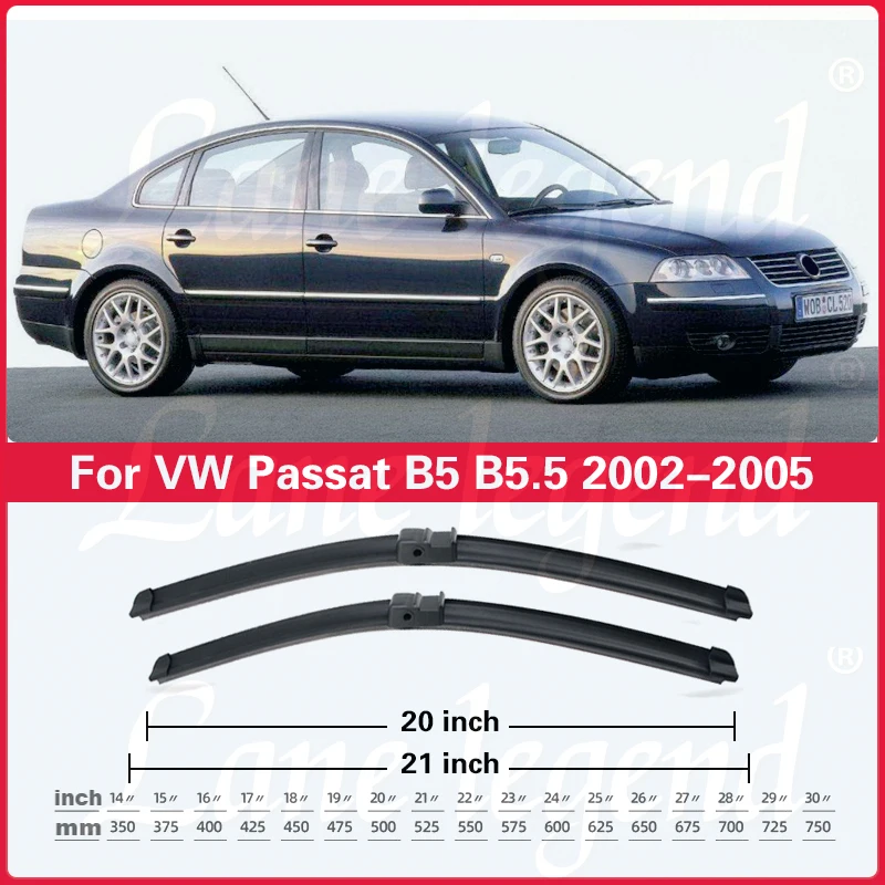 Car Wiper Blade Windscreen For VW Volkswagen Passat B5 B5.5 2002 2003 2004 2005 Front Windshield Wipers Car Accessories 21\