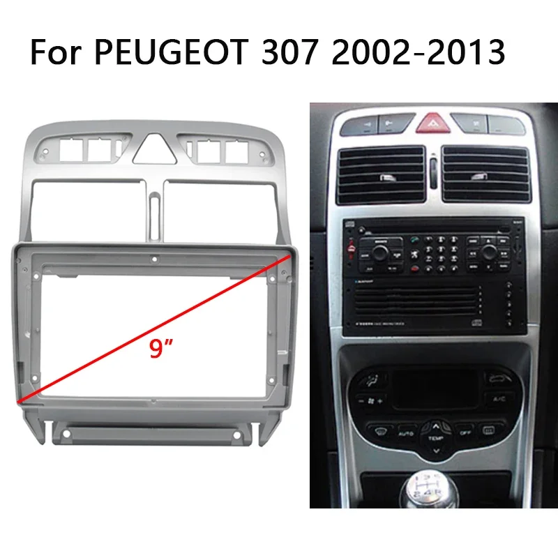 Car Radio Fascia For PEUGEOT 207 307/CITROEN C2 C3 Expert Auto Stereo Dash Panel Mounting Facia Head Unit Frame Kit